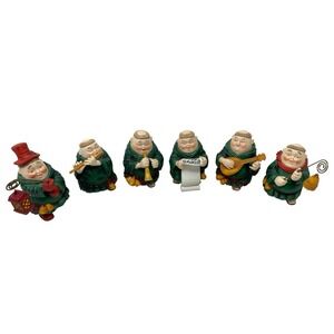 Lot of 6 Dept 56 Merry Makers Monks Instruments Band Retired Christmas Clean EUC